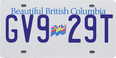BC license plate GV929T