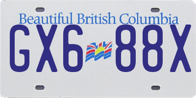 BC license plate GX688X