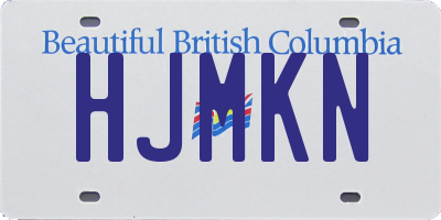 BC license plate HJMKN