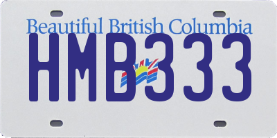 BC license plate HMB333