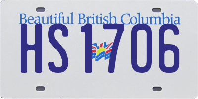 BC license plate HS1706
