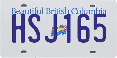 BC license plate HSJ165