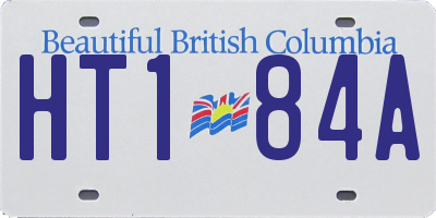 BC license plate HT184A