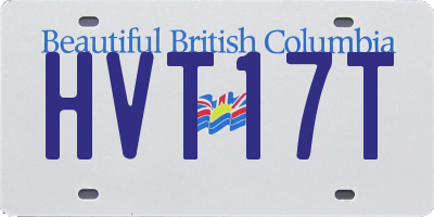 BC license plate HVT17T