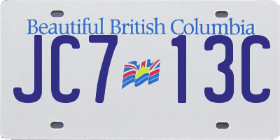 BC license plate JC713C