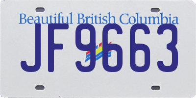 BC license plate JF9663