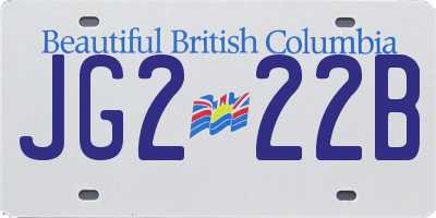 BC license plate JG222B