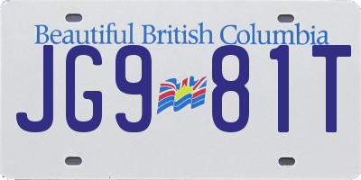 BC license plate JG981T