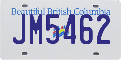 BC license plate JM5462