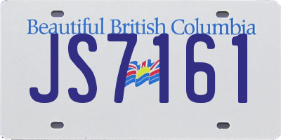 BC license plate JS7161
