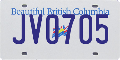 BC license plate JVO705