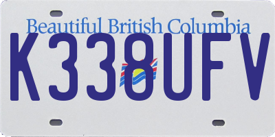 BC license plate K338UFV