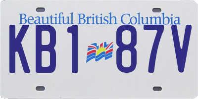 BC license plate KB187V