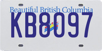 BC license plate KB8097