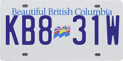BC license plate KB831W