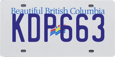 BC license plate KDP663