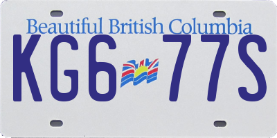 BC license plate KG677S