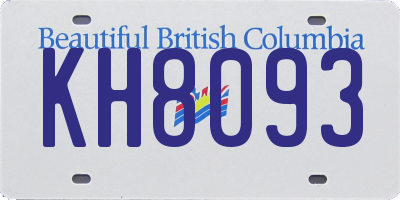 BC license plate KH8093