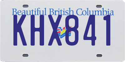 BC license plate KHX841