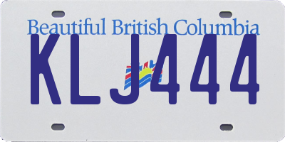 BC license plate KLJ444