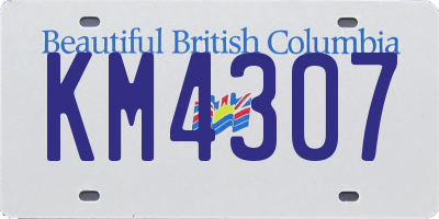 BC license plate KM4307