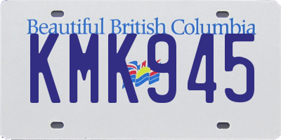 BC license plate KMK945