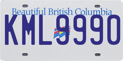 BC license plate KML9990