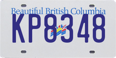 BC license plate KP8348