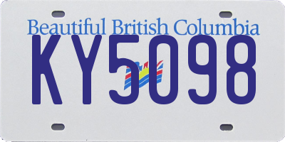 BC license plate KY5098