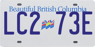 BC license plate LC273E