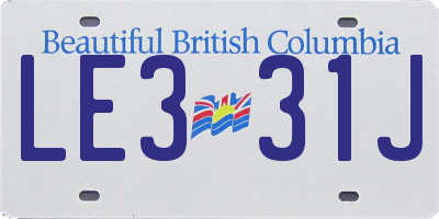 BC license plate LE331J