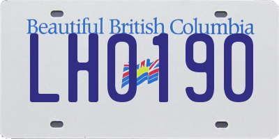 BC license plate LH0190