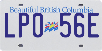 BC license plate LP056E
