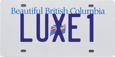 BC license plate LUXE1