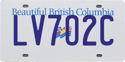 BC license plate LV7O2C