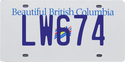 BC license plate LW674