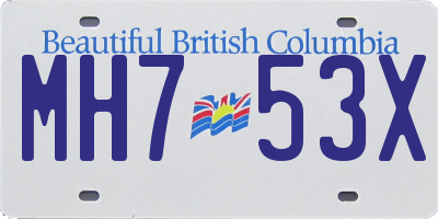 BC license plate MH753X