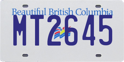 BC license plate MT2645