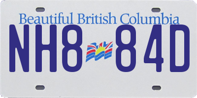 BC license plate NH884D