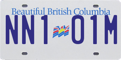 BC license plate NN101M