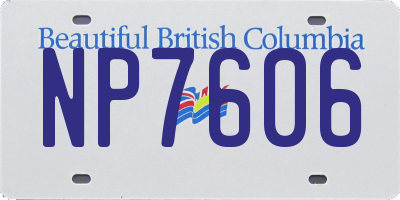 BC license plate NP7606