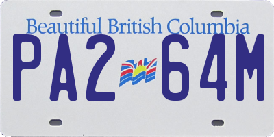 BC license plate PA264M