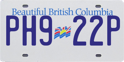 BC license plate PH922P