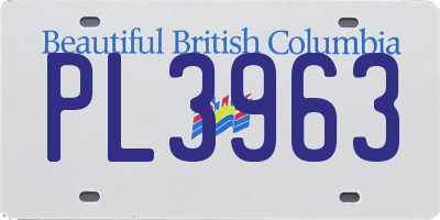 BC license plate PL3963