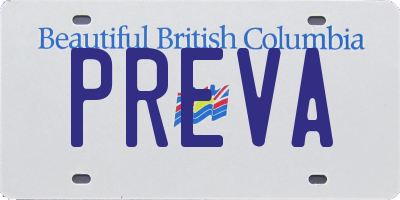 BC license plate PREVA