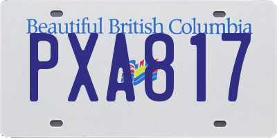 BC license plate PXA817