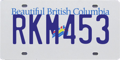 BC license plate RKM453