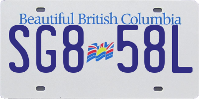 BC license plate SG858L