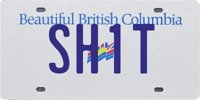 BC license plate SH1T