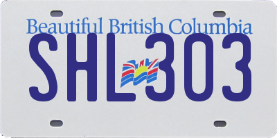 BC license plate SHL303